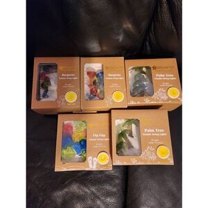 NIB Starcraft Set of 2 mini Margarita glass 10 ft twinkle string lights with 20